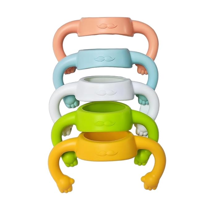 Silicone Baby Bottle Handles Compatible with Dr. Brown's Feeding Bottles, Easy Grip Removable Handles, 5 Pack