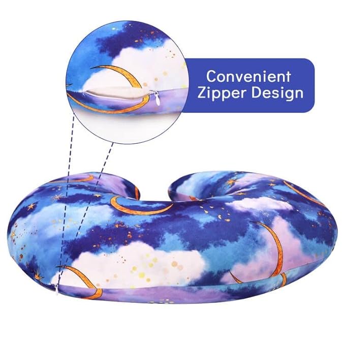 DILIMI Nursing Pillow Cover Stretchy Removable Cover for Breastfeeding Pillows, Ultra Soft Comfortable Slipcover for Baby Girl and Boy, Moon