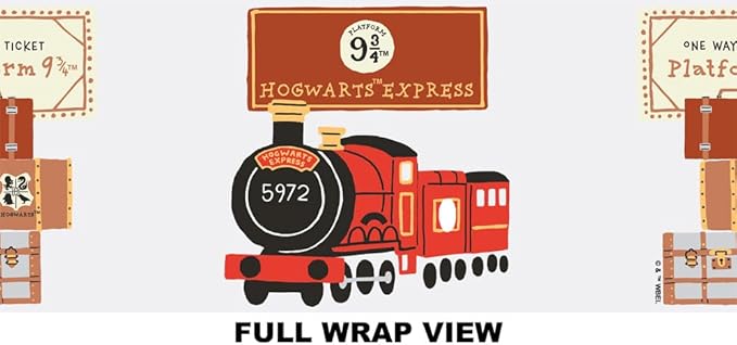 LOGOVISION Harry Potter Kids Tritan Plastic Water Bottle with Straw Lid and Handle, Reusable Tumbler for Toddlers, Unisex for Girls and Boys, 12oz, Hogwarts Express