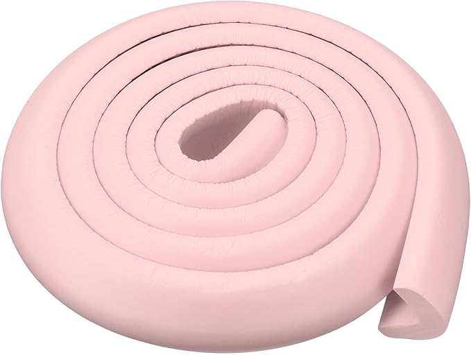uxcell Corner Guards Edge Protectors 6.56ft(2M), 4Pack Foam Safety Bumper L Shape for Furniture Corner Table Edge Guard, Pink