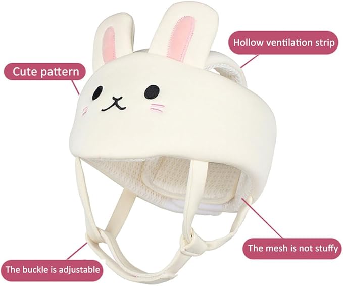 Surakey Baby Safety Helmet for Crawling Walking Baby Head Protector Cap Adjustable Baby Head Cushion Bumper Bonnet for Learning to Walk Breathable Protective Helmet, Type 1