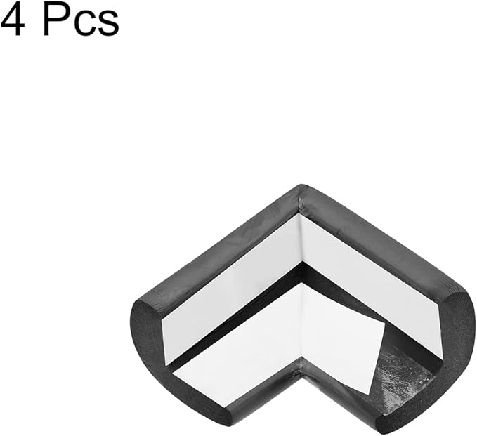 uxcell Corner Guards Edge Protectors, 4Pack Foam Safety Bumper L Shape, 55mm/2.16"(L) for Furniture Corner Table Edge Guard, Black