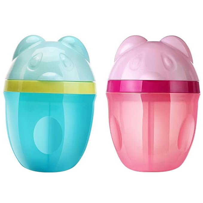 Kisangel Large Capacity Milk Powder Box Baby Formula Container Leak-Proof Food Grade Material Portable Travel Container for Baby Snacks 2-Pack 5.19X3.54X3.54In