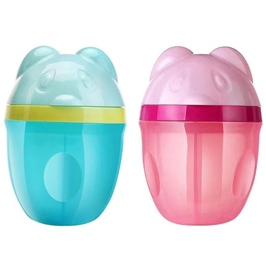 Kisangel Large Capacity Milk Powder Box Baby Formula Container Leak-Proof Food Grade Material Portable Travel Container for Baby Snacks 2-Pack 5.19X3.54X3.54In