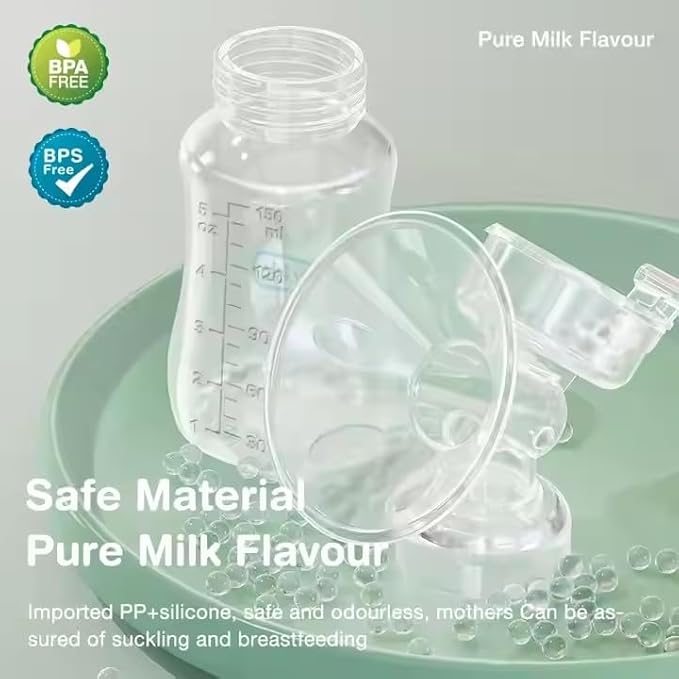 Manual Breast Pump Portable Breast Pump for Travel, Extractor de Leche Manual, Milk Catcher, Breastfeeding Essentials, Handheld Breast Shield & Accessories 5 Fl Oz/150ml+Lid+35mm Flange