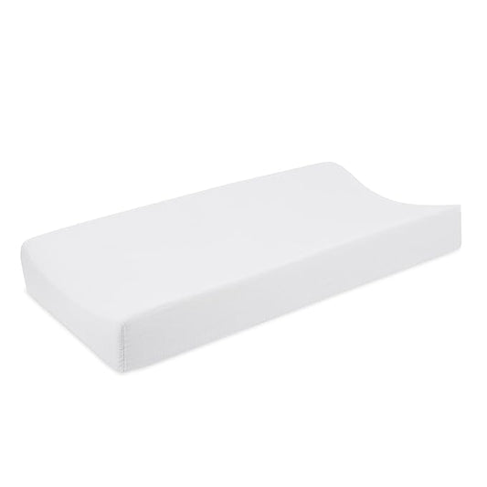 aden + anais Essentials Changing Pad Cover, 100% Cotton Muslin, Super Soft, Breathable, Tailored Snug Fit, Single, Solid Grey