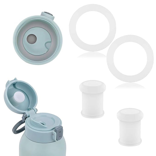 4pcs Stopper and Seal Gasket Rings Set for Momcozy 17oz Portable Milk Warmer, BPA-Free Silicone Replacement Accessories Set Compatible with Momcozy Bottle Warmer Lid Replacement Parts