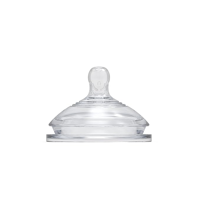 Dr. Talbot's Silicone Anti-Colic Bottle Replacement Nipples - Feeding Supplies for Newborn - (2-Pack) Extra Slow Flow Soft Flex Nipples - 0+ Months