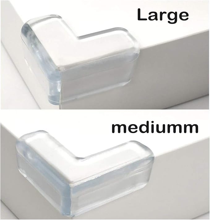 Safety Corner Protectors Guards, 12 pcs Large Baby Proofing Safety Corner Clear Furniture Table Corner Protection, Kids Soft Table Corner Protectors for Child for Furniture Against Sharp Corners