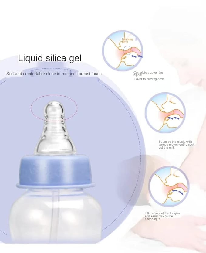 Pretty Baby 5oz (145ml) 4-Pack Anti-Colic Baby Bottles for Newborns, BPA-Free, Breastfeeding Transition, Vented for Gas & Colic Relief Ideal for Baby Registry