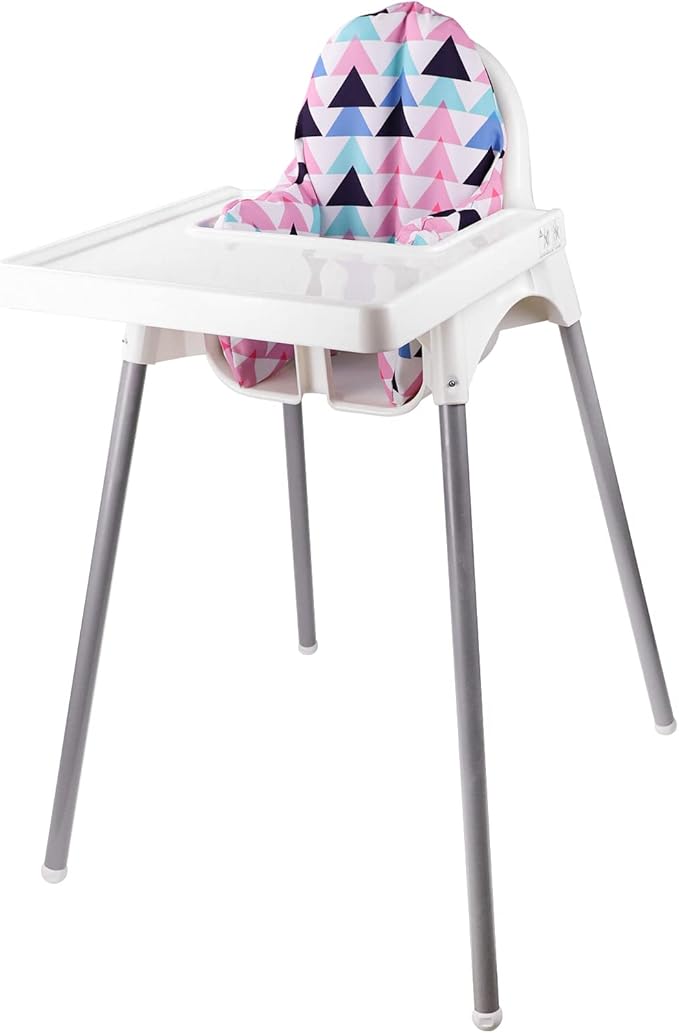 IKEA Antilop Highchair Cushion, Inflatable Cover Pad - More Comfortable Sitting (Colorful Triangle)
