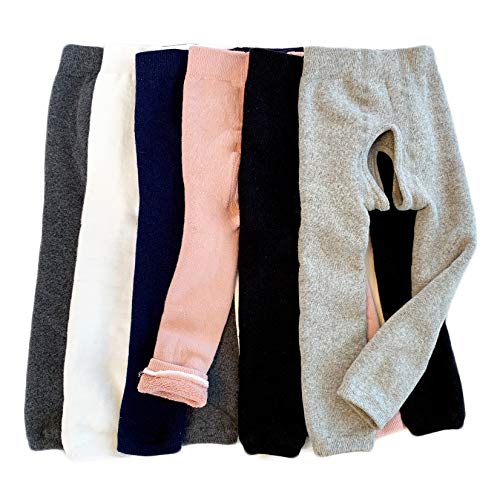 Leggings (Warm) - Open Seat Potty Training Pants, Elimination Communication (EC) Friendly! (2 Pack- Dark Grey & Grey, 1-2 Years)