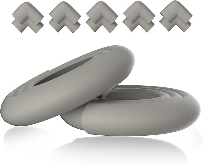 Thick Corner Edge Protector for Baby Proofing, 6.56Ft Furniture Edge Bumper with 10 L-Shaped & Soft Foam Corner Guards,Adhesive Baby proofing Bumper for Table, Small Toddler Bed (Gray)