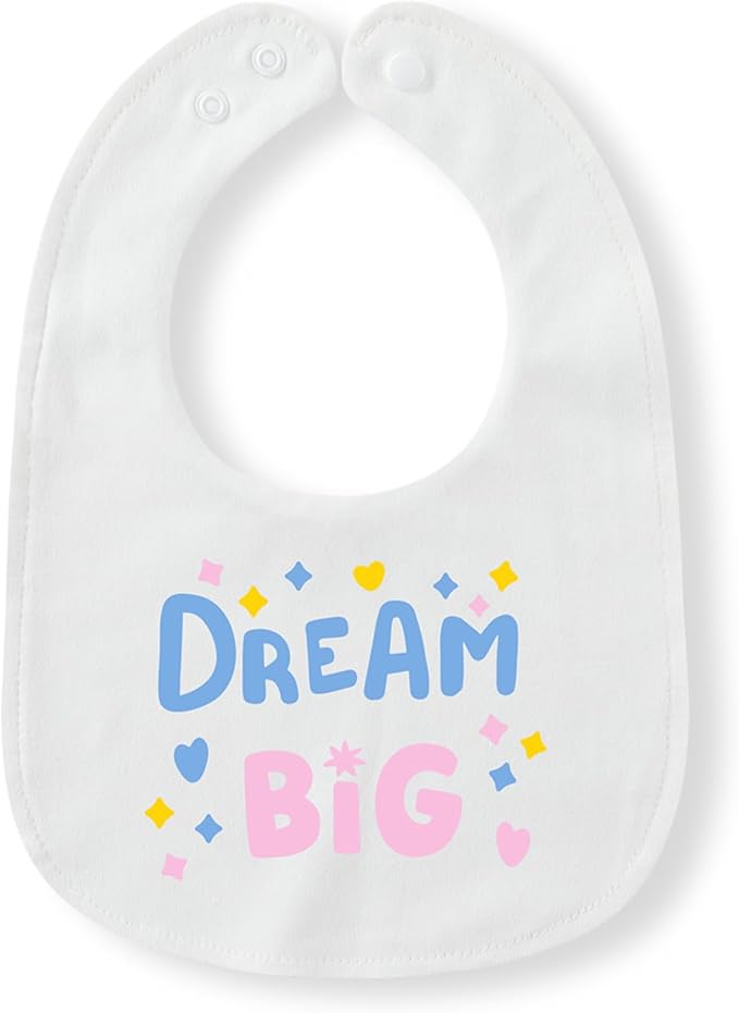 Cute Unisex-Baby Bib, Cotton Adjustable Waterproof Drooler, Birthday Gifts for Girls Boys 0-24 Months