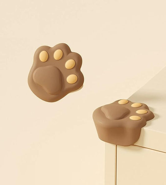 8Pcs Cat Paw Corner Protector Baby - Desk Soft Corner Protectors Guards for Kids Safety - Cute Baby Table Corner Protector Cartoon for Various Furniture Styles (Coffee-B)