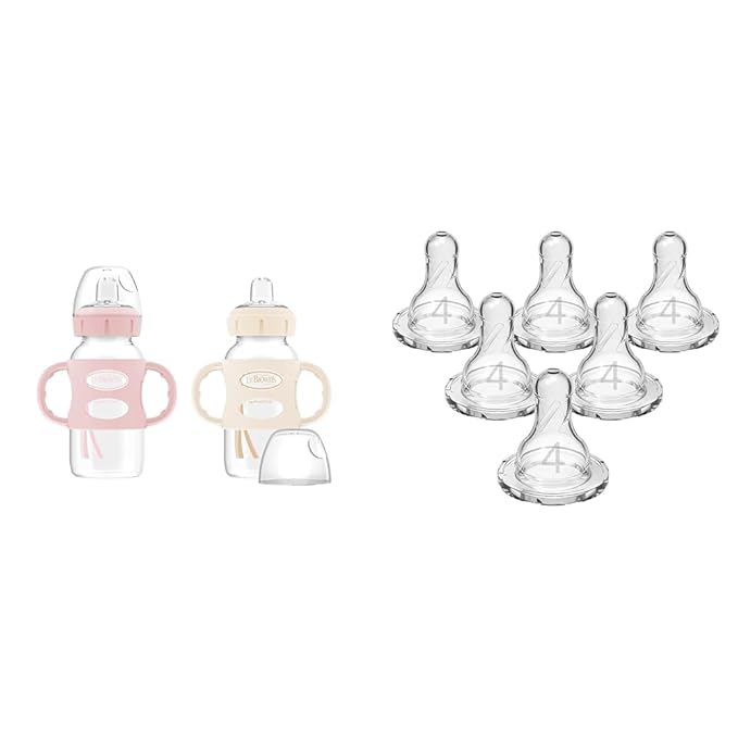 Dr. Brown's Milestones Sippy Bottle 2-Pack & Level 4 Fast Flow Nipple 6-Pack Bundle