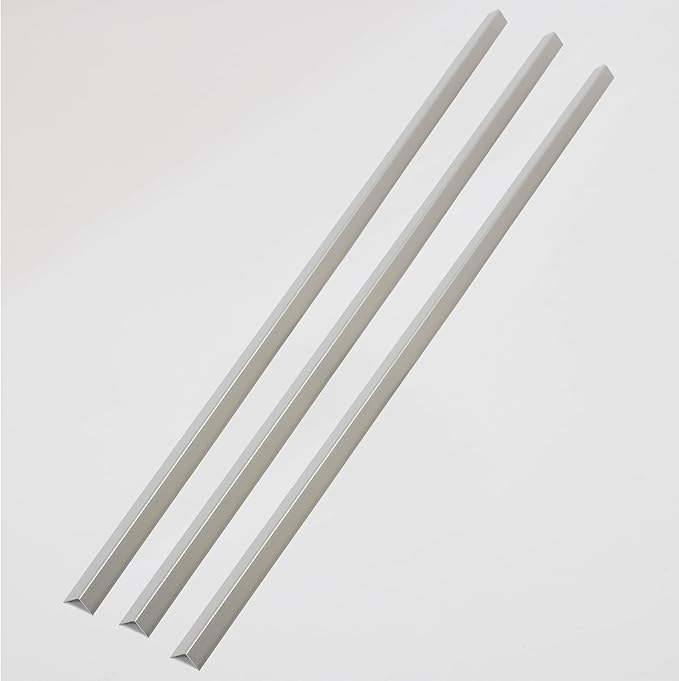 Coengwui Aluminum Corner Guards, Peel and Stick L-Shaped Molding Trim for Wall Table Door Frame Protection and Decoration (Matte Silver, 3Pcs x 4.26ft x 0.8in)