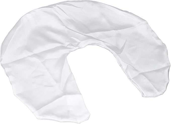 Satin Nursing Pillow Cover,Soft Washable Breathable,Protect for Baby Hair and Skin, Breastfeeding Pillow Slipcover for Feeding (White)