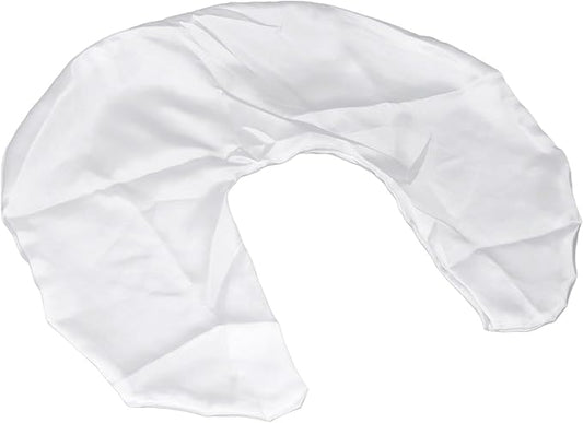 Satin Nursing Pillow Cover,Soft Washable Breathable,Protect for Baby Hair and Skin, Breastfeeding Pillow Slipcover for Feeding (White)