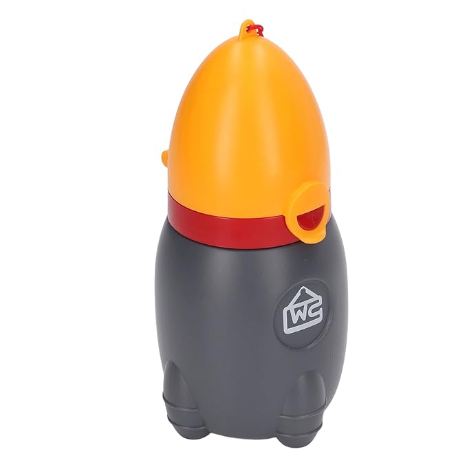 Pee Training Cup Good Sealing Cute Appearance Small Portable Boys Potty Training Urinal for Kids Home Car Travelling(Orange)