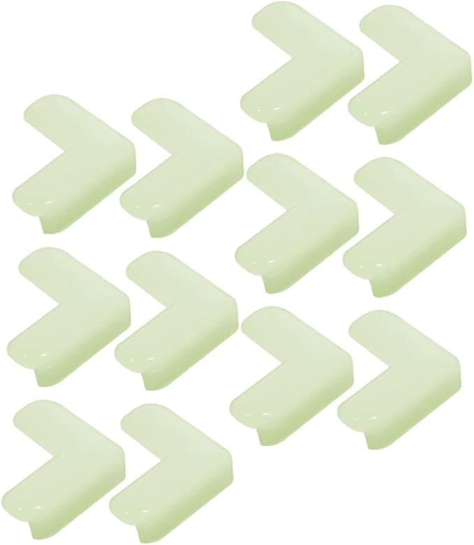 12 Pcs Luminous Corner Guards Glow Dark Furniture Corner Protectors Easy to Install Shaped Bumpers for Tables and Beds Transparent Safety Covers for Home Use