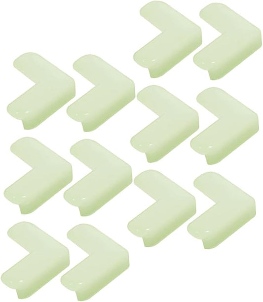 12 Pcs Luminous Corner Guards Glow Dark Furniture Corner Protectors Easy to Install Shaped Bumpers for Tables and Beds Transparent Safety Covers for Home Use