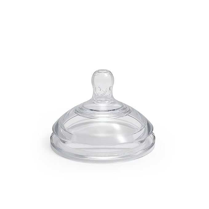 Dr. Talbot's Silicone Anti-Colic Bottle Replacement Nipples - Feeding Supplies for Newborn - (2-Pack) Extra Slow Flow Soft Flex Nipples - 0+ Months