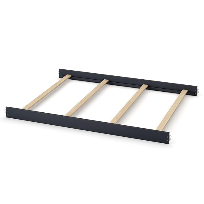 Full-Size Conversion Kit Bed Rails for Oxford, Soho, Ozlo & Avalon Baby Convertible Cribs - Solid Wood - Toddler & Adult Rail for Full-Size Bed - Nursery & Baby Furniture (Midnight Slate Hook-On Kit)