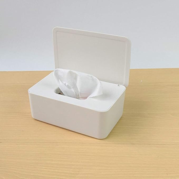 Wipes Holder with Lid, Wet Wipe Dispenser, Tissue Box Case for Home Stores