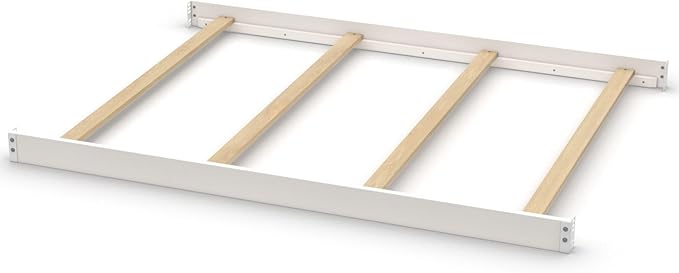 CC KITS Full-Size Conversion Kit Bed Rails Compatible with Simmons Kids Convertible Cribs by Delta Children - Solid Wood Rail - Toddler and Adult Bed Rail for Full-Size (Bianca White, Bolt-ON KIT)