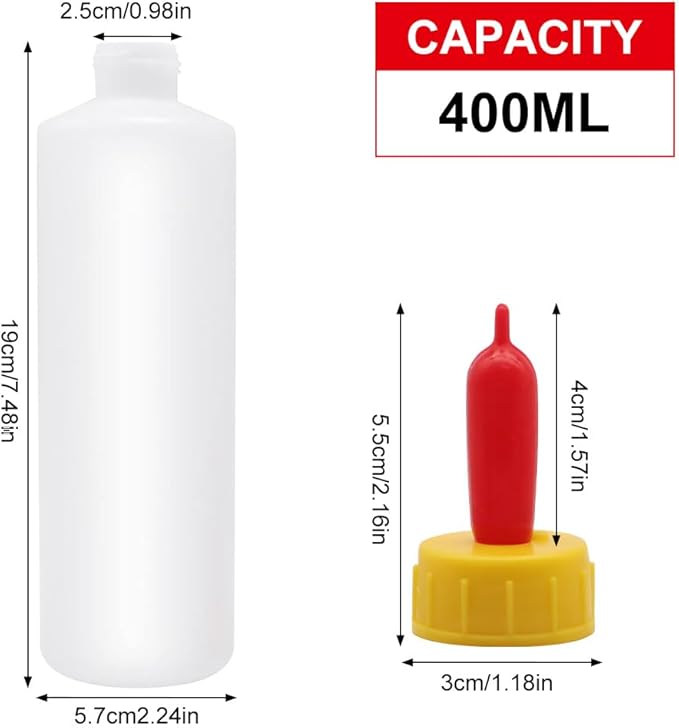 Goat Nipple and Bottles Set, 20 Pieces Cow Calf Milk Drink Nipple and 2 Pieces 400 ml Lamb Feeding Bottle Kit for Sheep Goat Pup Dog Farm Supplies
