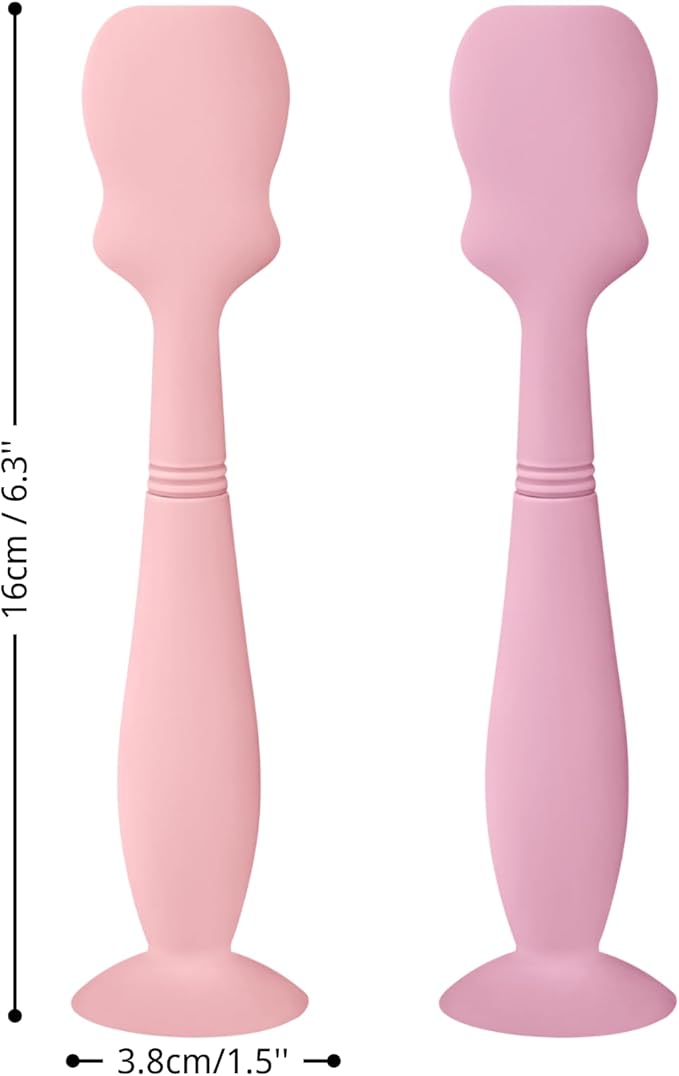2 Pack Baby Diaper Cream Brush, Diaper Cream Spatula Applicator Silicone Baby Butt Paste Spatula for Babies, Newborn (Pink, Soft Lilac)