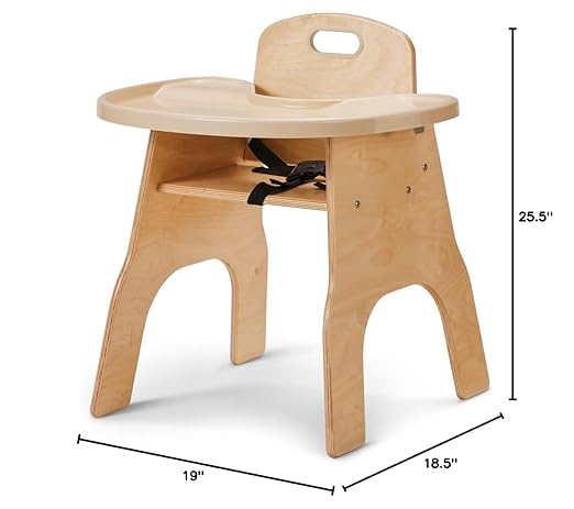 Jonti-Craft 6825JC High Chairries with Premium Tray, 15" Height