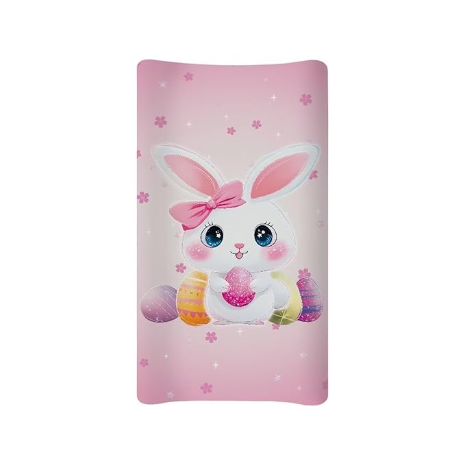 Easter Changing Pad Covers for Baby Boys Girls Diaper Changing Pad Cover Rabbit Changing Table Pad Cover 32''*16'' Nursery Decor