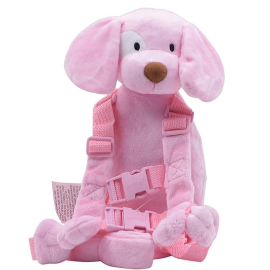2 in 1 Dog Toddler Safety Harness Backpack Children's Walking Leash Backpack Pink Toddler Leash for Girls Kid Leash for 1-3 Years Old