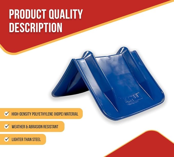 Mytee Products (4 Pack V Edge Protectors Flatbed, 8" x 12", Blue | Vee Shaped Plastics Corner Protectors for Cargo Loads | Tie Down Strap Guard for Winch, Ratchet Straps on Flatbed Truck Trailers