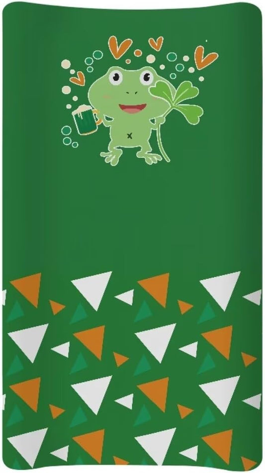 Frog Beer Lucky Changing Table Cover Lightweight Table Sheets Breathable Changing Pad Cover St. Patrick's Day Stretchy Waterproof Diaper Changing Cover