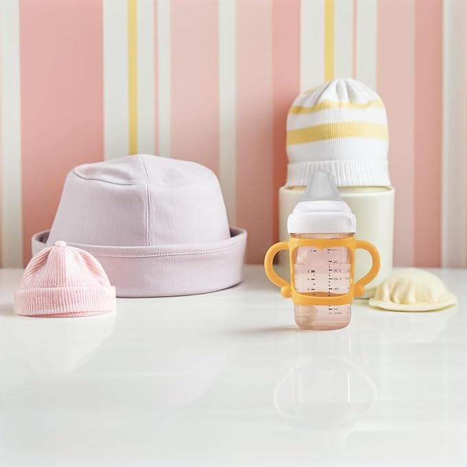 Silicone Baby Handles 4-Pack Ergonomic Non-Slip Grip for Easy Holding Compatible with Most Feeding Bottles Comfortable