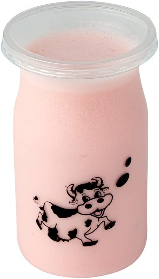 Restaurantware 5 Ounce Yogurt Jars 100 Disposable Pudding Containers - Cow Print Pop-Off Lids Included Clear Plastic Chia Pudding Jars For Snacks Spices And Desserts