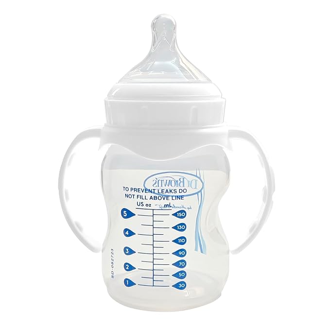 Dome Cap and Handle Compatible with Dr. Brown's Options+ Wide-Neck Baby Bottles, Baby Bottle Lids Replacement, Leak-Proof, BPA-Free