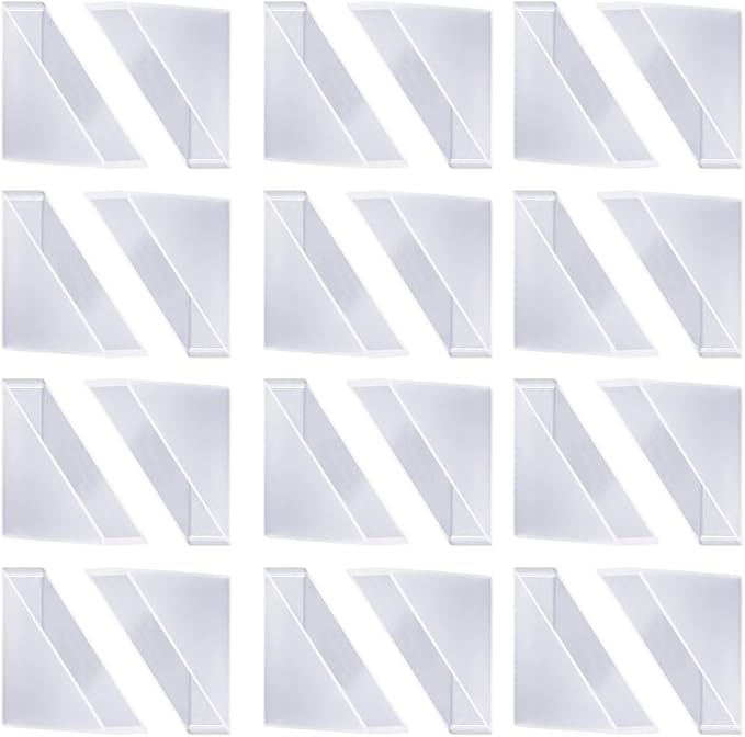 20 Pcs Triangle Shape Corner Guards Plastic Glass Corner Guards Mirror Corner Covers Furniture Corner Edge Protectors Table Corner Protectors Clear