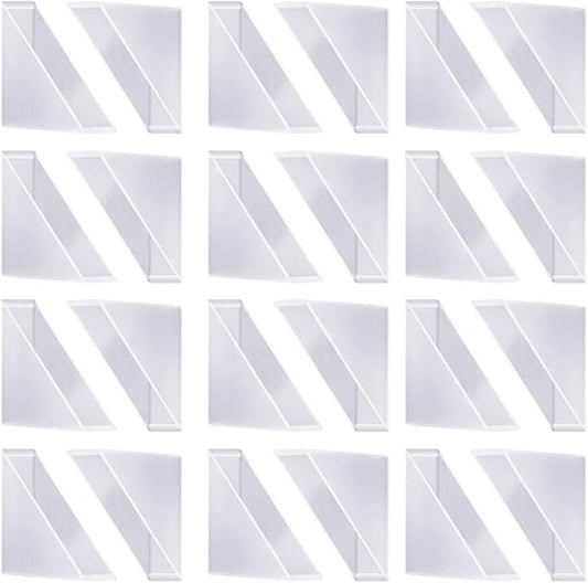 20 Pcs Triangle Shape Corner Guards Plastic Glass Corner Guards Mirror Corner Covers Furniture Corner Edge Protectors Table Corner Protectors Clear