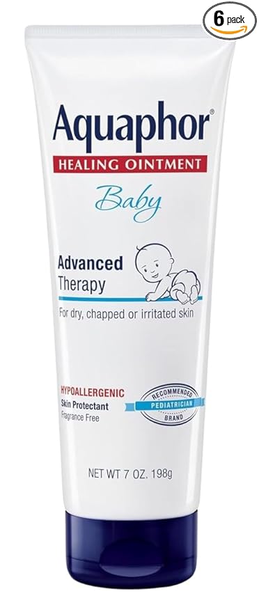 Aquaphor Baby Healing Ointment Advanced Therapy 7 Ounce Tube (Pack of 6)