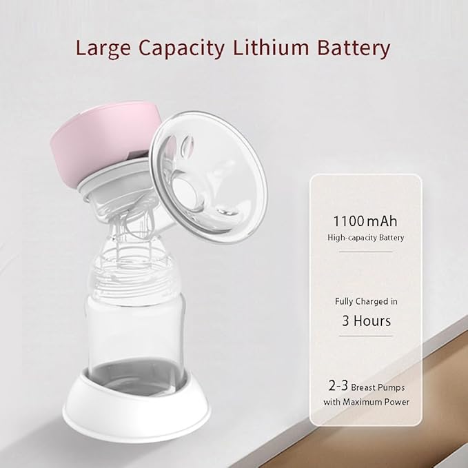 4 Modes and 12 Levels LED Display Rechargeable Electric Breast Pump with Painless Breast Soak Silicone Flange,Anti-Backflow Non-Spill Low Noise Portable Breastfeeding Pump with 10 Milk Storage Bags
