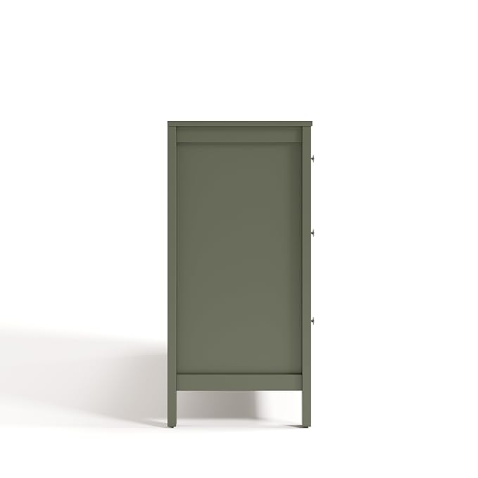 Storkcraft Horizon 6 Drawer Dresser (Olive) – GREENGUARD Gold Certified Dresser for Nursery & Kids’ Room, Modern Storage with Interlocking Drawer System