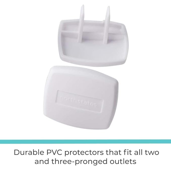 Toddleroo by North States Plug Protectors | Fits Two and Three pronged outlets for Quick Coverage in Seconds | Baby proofing with Confidence 36 Count (Pack of 2), Soft White