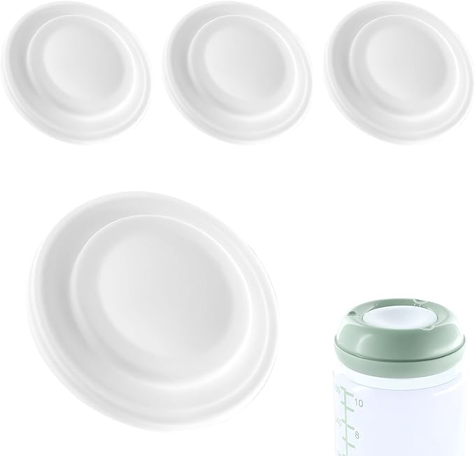 4Pcs Replacement Seal Accessories Compatible with Momcozy Natural Baby Bottle, Silicone Gasket Bottle Cap Mouth Stopper for Momcozy 10oz Container Water Bottle Top Lid Gasket Plug BPA-Free