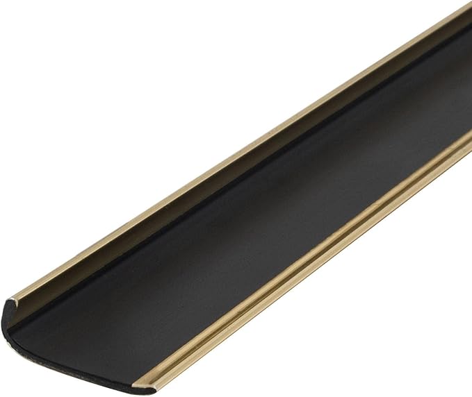 Outwater Plastics 2163-Pol/B Polished Brass 1/4''X 3/4'' Abs & Film Color Plastic Angle Moulding 46 Inch Lengths (Pack of 3)