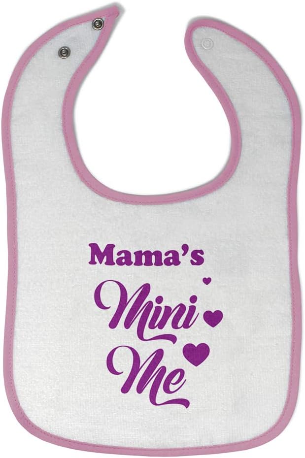 Toddler & Baby Bibs Burp Cloths Mom Mama's Mini Me Cotton Baby Items for Baby Girl & Boy White Soft Pink Design Only