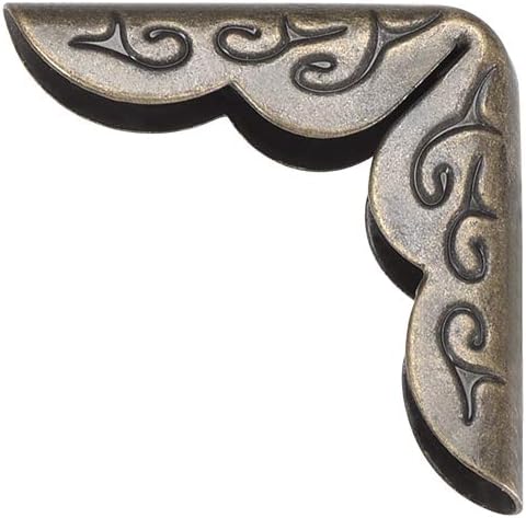 uxcell Metal Book Corner Protectors Edge Cover Guard 21x21x5mm Bronze Tone 100pcs